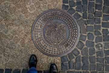 sewer manhole. Wroclaw.