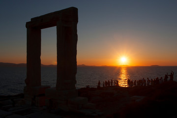 Fototapeta premium The door of the sun in the Naxos city, Greece