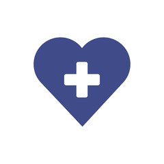 Obraz premium heart with medical cross symbol