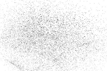 Black Grainy Texture Isolated On White Background. Dust Overlay. Dark Noise Granules. Digitally Generated Image. Vector Design Elements, Illustration, Eps 10.