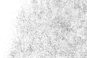Black Grainy Texture Isolated On White Background. Dust Overlay. Dark Noise Granules. Digitally Generated Image. Vector Design Elements, Illustration, Eps 10.