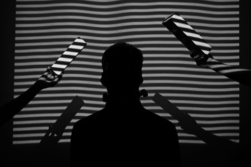psychodeliczna fotografia czarno biała © Dominika