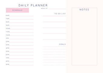 Planner sheet vector