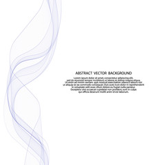 Abstract blue wave.smooth blue lines or wave on a transparent background.