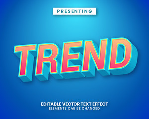 Fototapeta premium Modern 3d editable text effect with vibrant color gradient