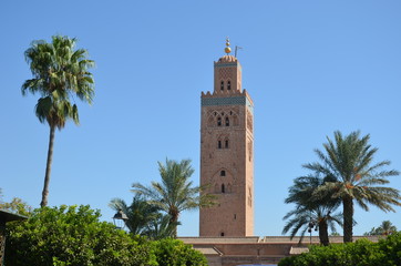 Fototapeta na wymiar Mosquée Koutoubia à Marrakech Maroc