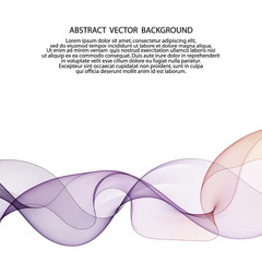 Abstract vector wave. presentation template. Elegant curve 10
