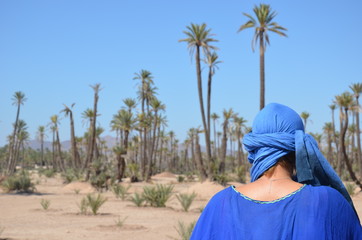 Femme Berbère turban foulard Touareg