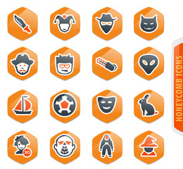Fototapeta premium Genres of cinema icons set