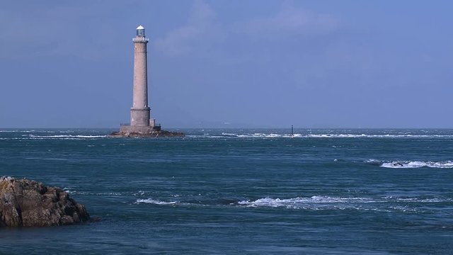 Lighthouse at the Cap de La Hague, Cotentin peninsula, Lower Normandy, France