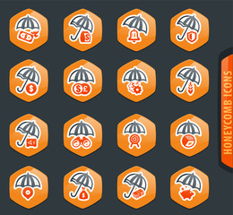 Insurance icons set