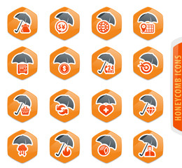 Insurance icons set