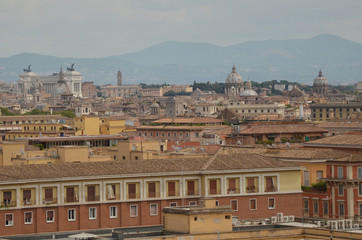 Fototapeta premium The city view of Rome, from the Vatican.