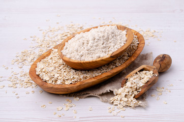 Flour made from oats.