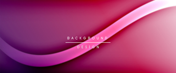 Dynamic trendy fluid color gradient abstract background with flowing wave lines. Vector Illustration