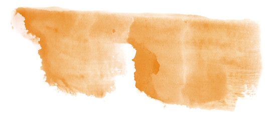 Fototapeta premium Abstract watercolor background hand-drawn on paper. Volumetric smoke elements. Orange color. For design, web, card, text, decoration, surfaces.