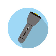 Adventure icon. Flashlight flat icon design.