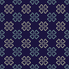Vintage clovers pattern. Textile and wallpaper design.