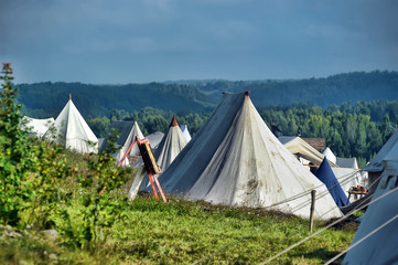 medieval holstyanoy, a cloth tent reconstruction holiday
