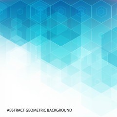 Abstract background of blue hexagons, vector design. eps 10