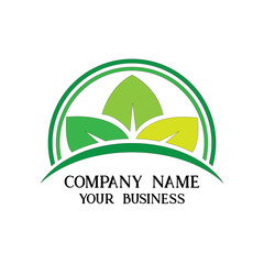 Vector leaves green nature logo and symbol