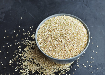 White organic quinoa seeds superfood for healthy eating