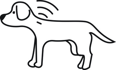 Dog microchip icon