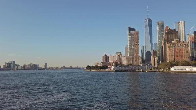 Hudson river and pier near New York city