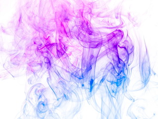 Fototapeta na wymiar Colored smoke on white background