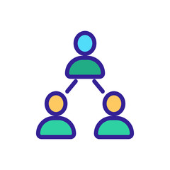 negotiating people icon vector. Thin line sign. Isolated contour symbol illustration