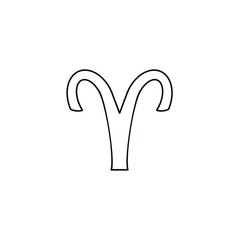 Aries zodiac sign on white background 