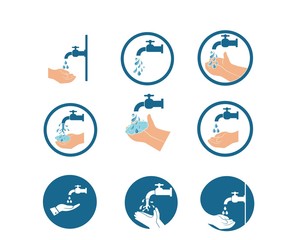 washing hands icon vector design