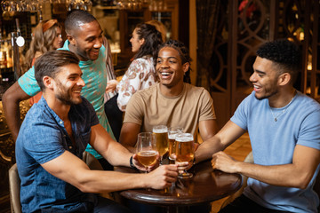 Males Having a Pint Together