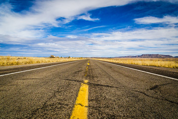 Empty southwest U.S road, Arizona State Route 66