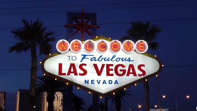 Welcome to fabulous Las Vegas Sign at night in 4k