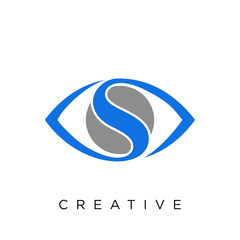 s eye logo design vector icon symbol