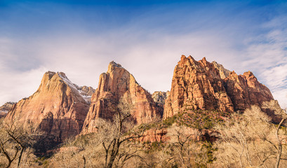 Court of the Patriarchs, the Three Patriarchs in Zion National Park