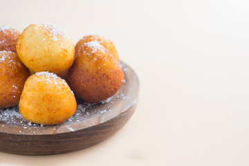 Honey Glazed, Fried, dough Balls. Struffoli - Traditional Dessert Served at Easter.