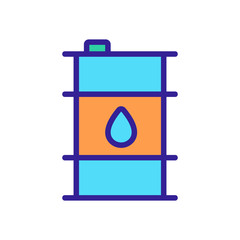 canister with oil icon vector. Thin line sign. Isolated contour symbol illustration