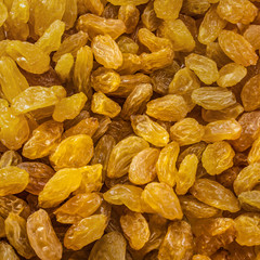Raisins peeled on a white isolated background. Food grape yellow delicious for your design for the site. kitchen theme
