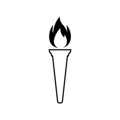 Torch icon vector illustration sign