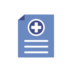 Fototapeta premium document with medical cross symbol
