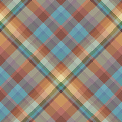 Seamless pattern in stylish bright orange and blue colors for plaid, fabric, textile, clothes, tablecloth and other things. Vector image. 2