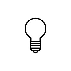 Light Bulb Icon for Creative Idea Symbol