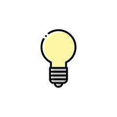 Light Bulb Icon for Creative Idea Symbol