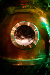 Fototapeta premium Gin distillation process in copper tanks, Scotland, UK