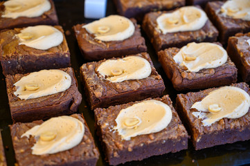 British sweet dessert peanut butter brownies biscuit cakes