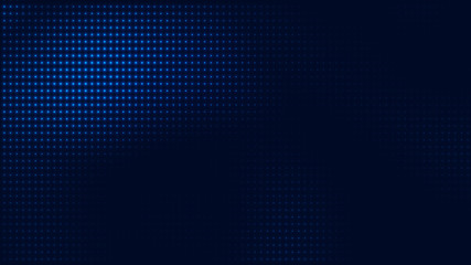 Dot blue pattern screen led light gradient texture background. Abstract  technology big data digital background. 3d rendering.