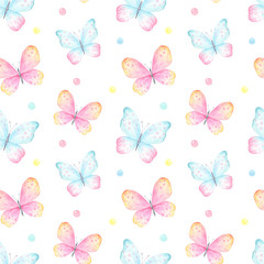 Cute Watercolor Butterfly Pattern