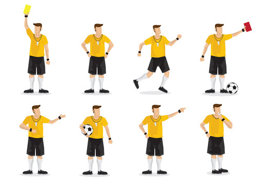 Collection of Soccer football referees.